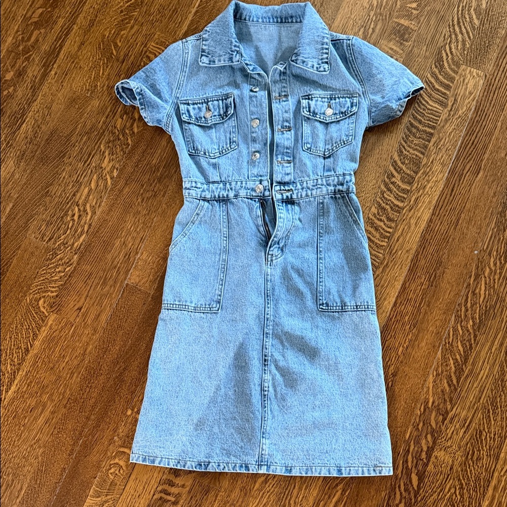 Denim Button-Up Dress